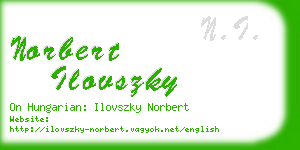 norbert ilovszky business card